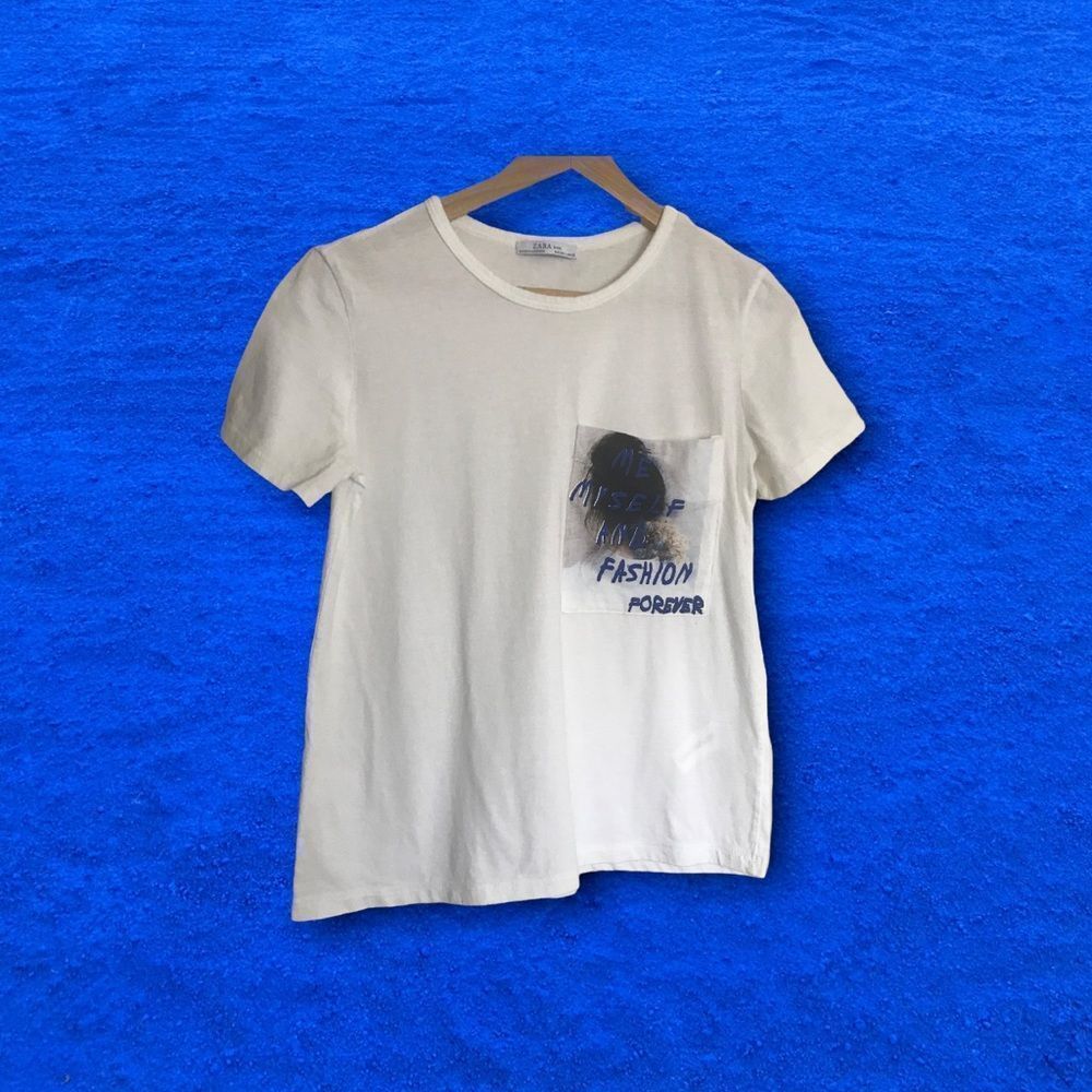 ZARA Tee Short Sleeves Pocket Size Small